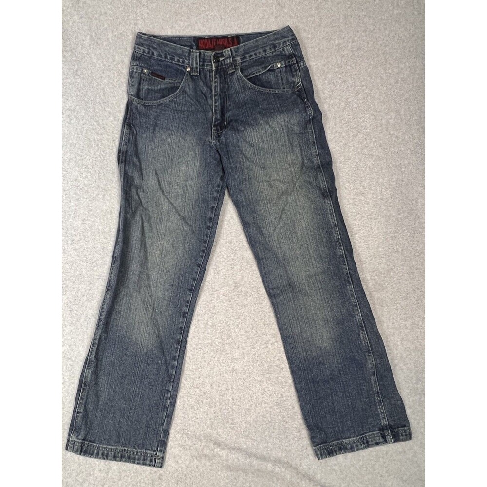 VTG MODA Jeans USA Mens Size 34 Blue Denim Jeans Straight Leg Y2K Cotton